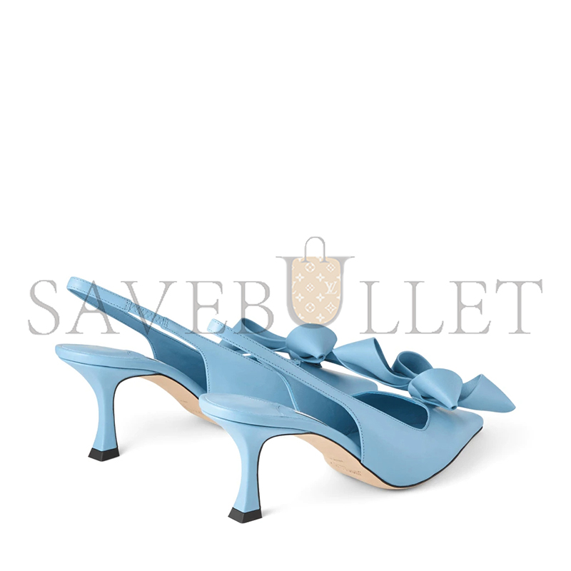 JIMMY CHOO STAZ SLING BACK 70 DUSTY BLUE LEATHER PUMPS STAZSB70GKT JIMMY CHOO STAZ SLING BACK 70 DUSTY BLUE LEATHER PUMPS STAZSB70GKT